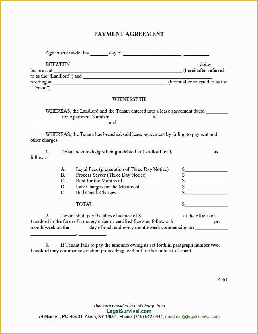 Free Contractor Agreement Template Of Payment Agreement 40 Templates & Contracts Template Lab
