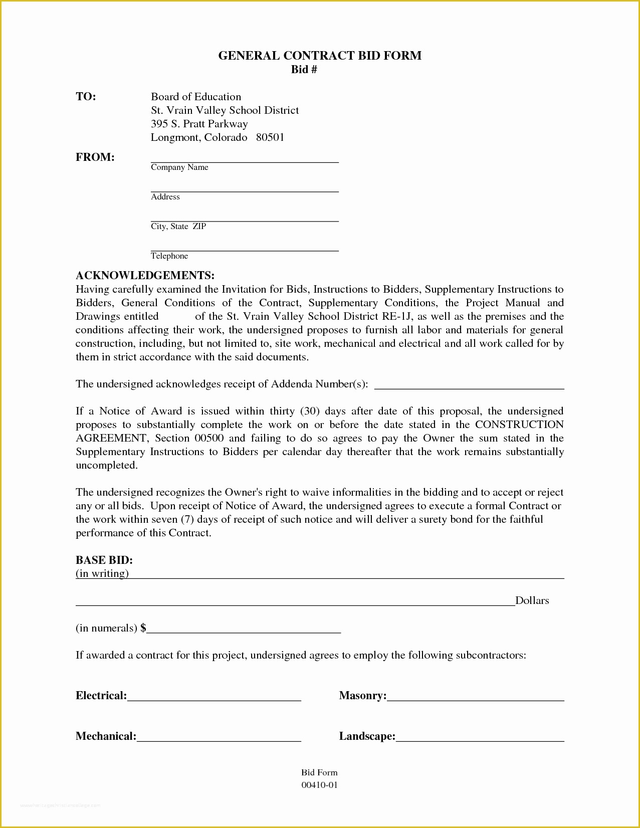 Free Contractor Contract Template Of 6 General Contractor Contract Templatereport Template