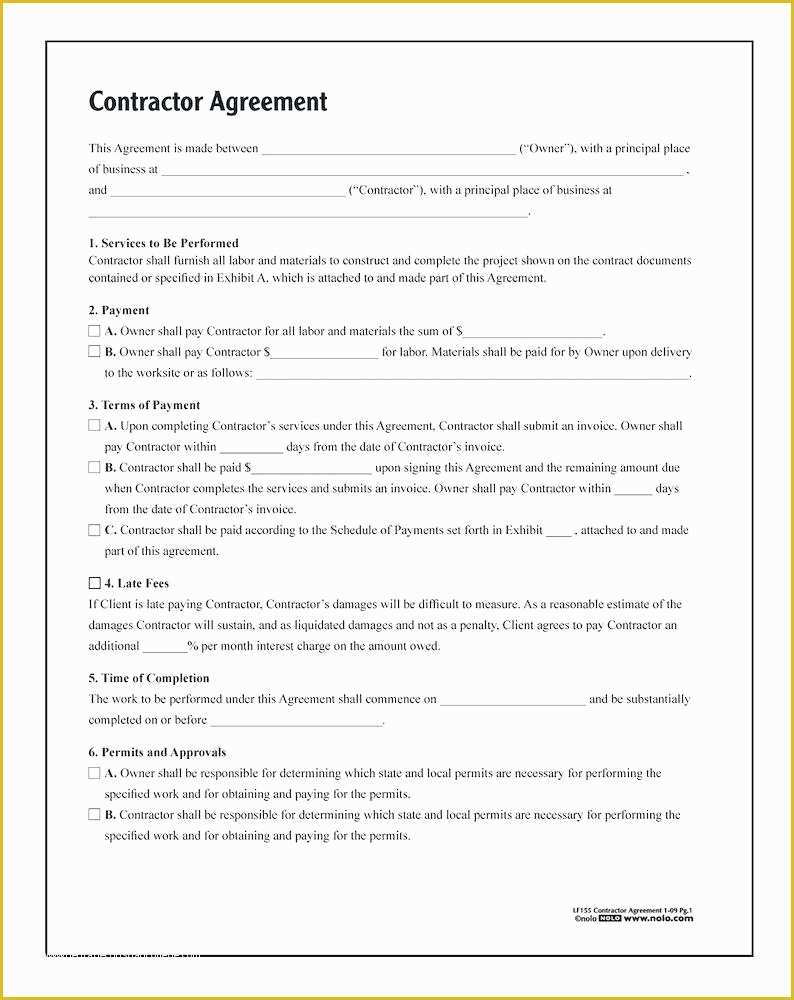 Free Contractor Contract Template Of Template It Contractor Contract Template