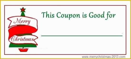 Free Coupon Maker Template Of Free Christmas Coupons Printable Template Blank