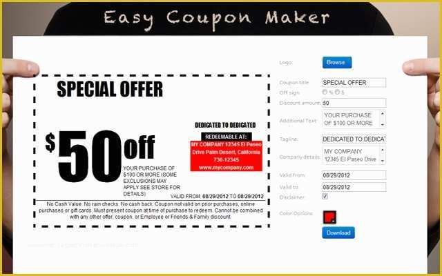 49 Free Coupon Maker Template