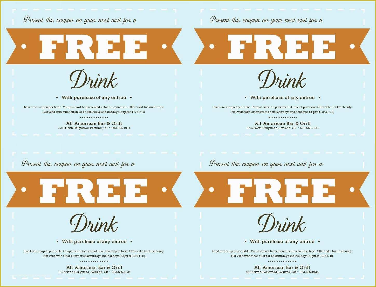 Free Coupon Maker Template Of Free Coupon Template