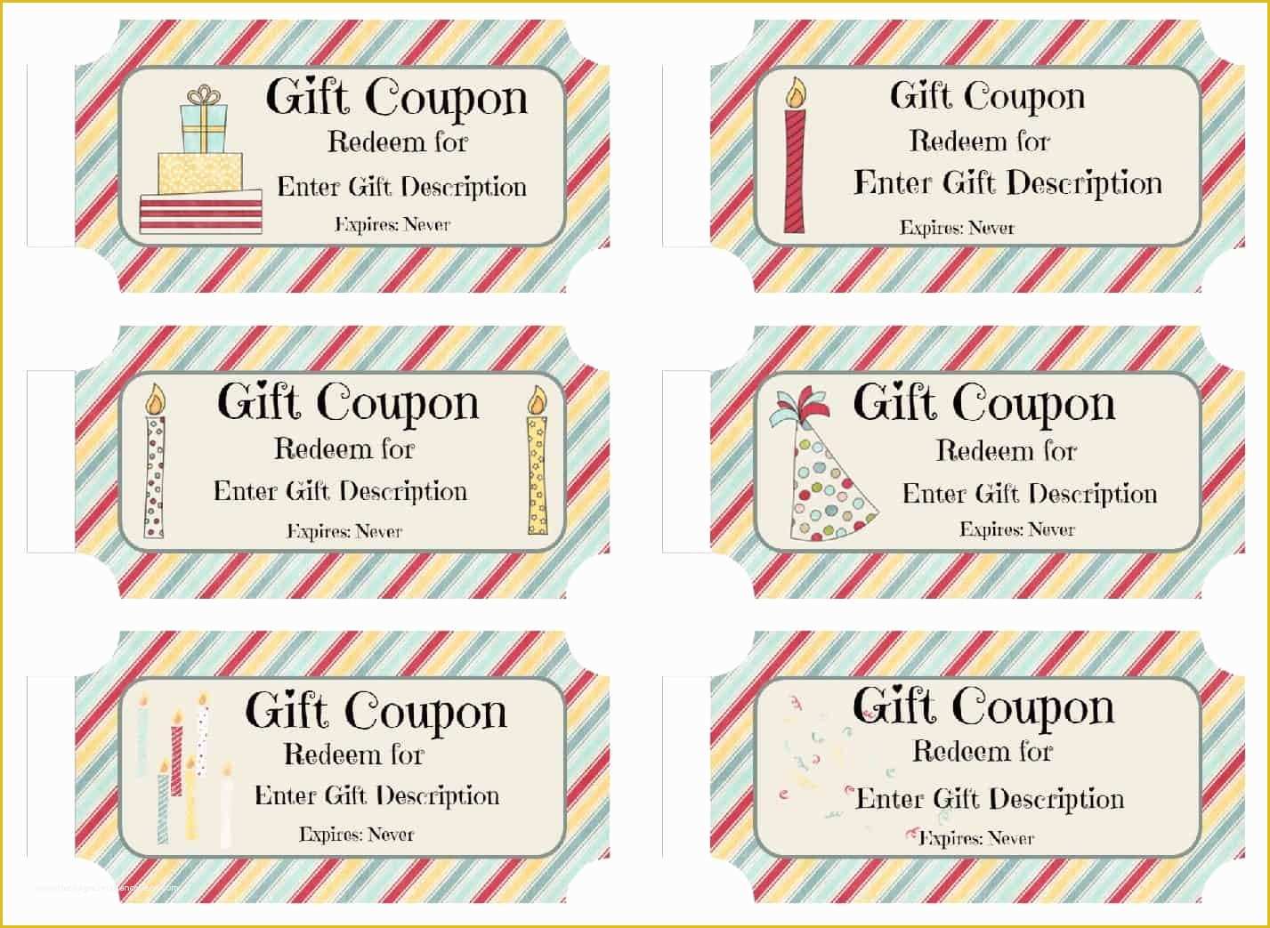 Free Coupon Maker Template Of Free Custom Birthday Coupons Customize Line & Print at