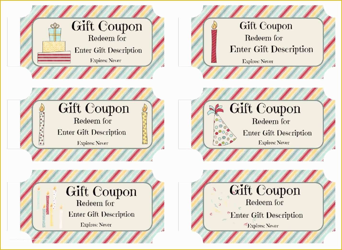 Free Coupon Maker Template Of Free Custom Birthday Coupons Customize Line & Print at
