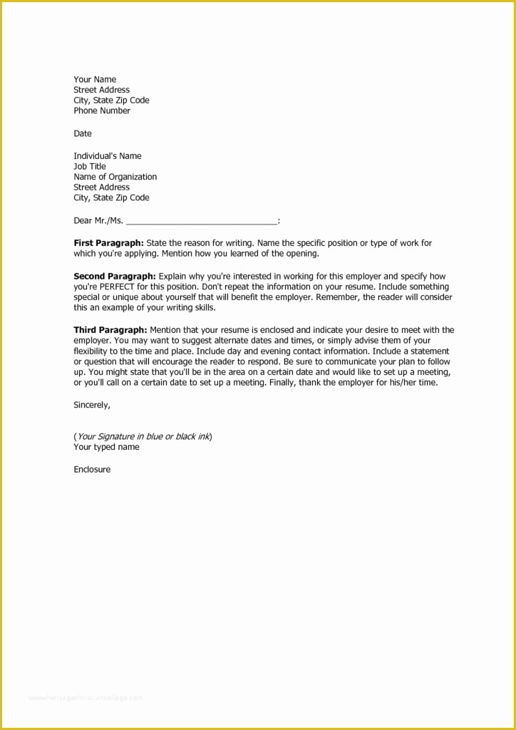 Free Cover Letter Template Word Of Coverletter Samples