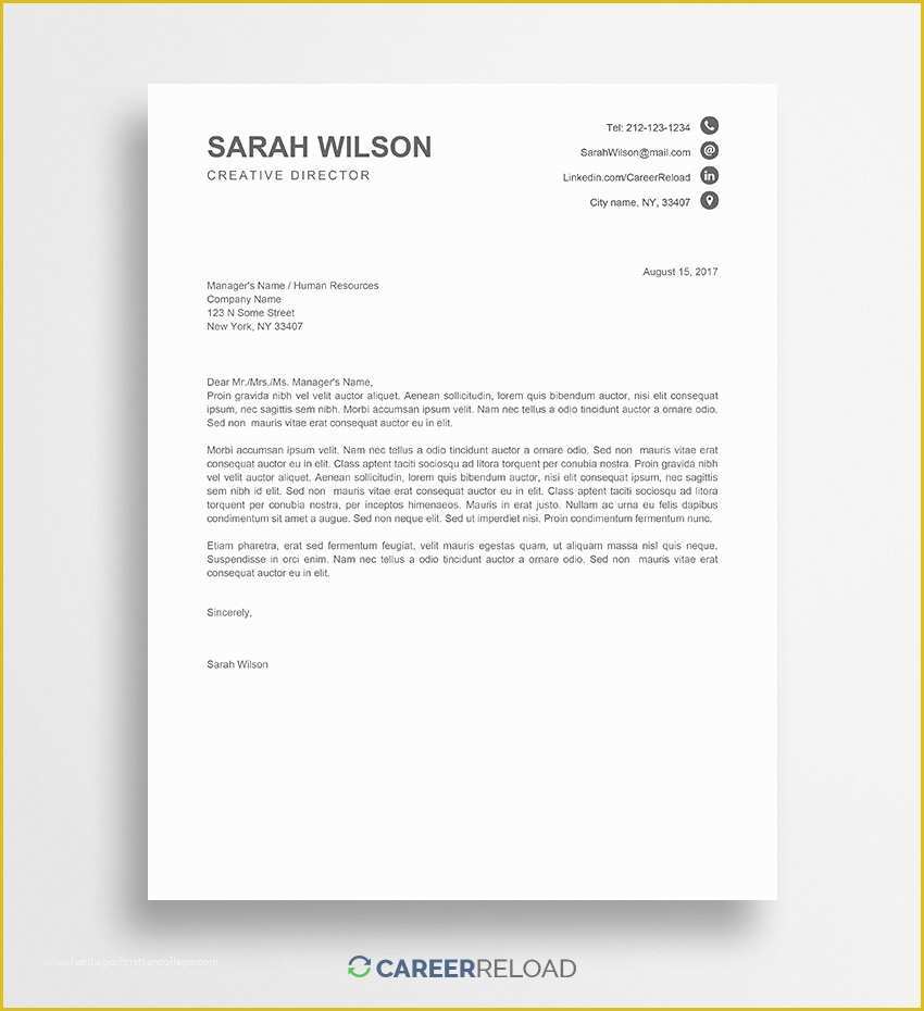 Free Cover Letter Template Word Of Free Cover Letter Templates for Microsoft Word Free Download