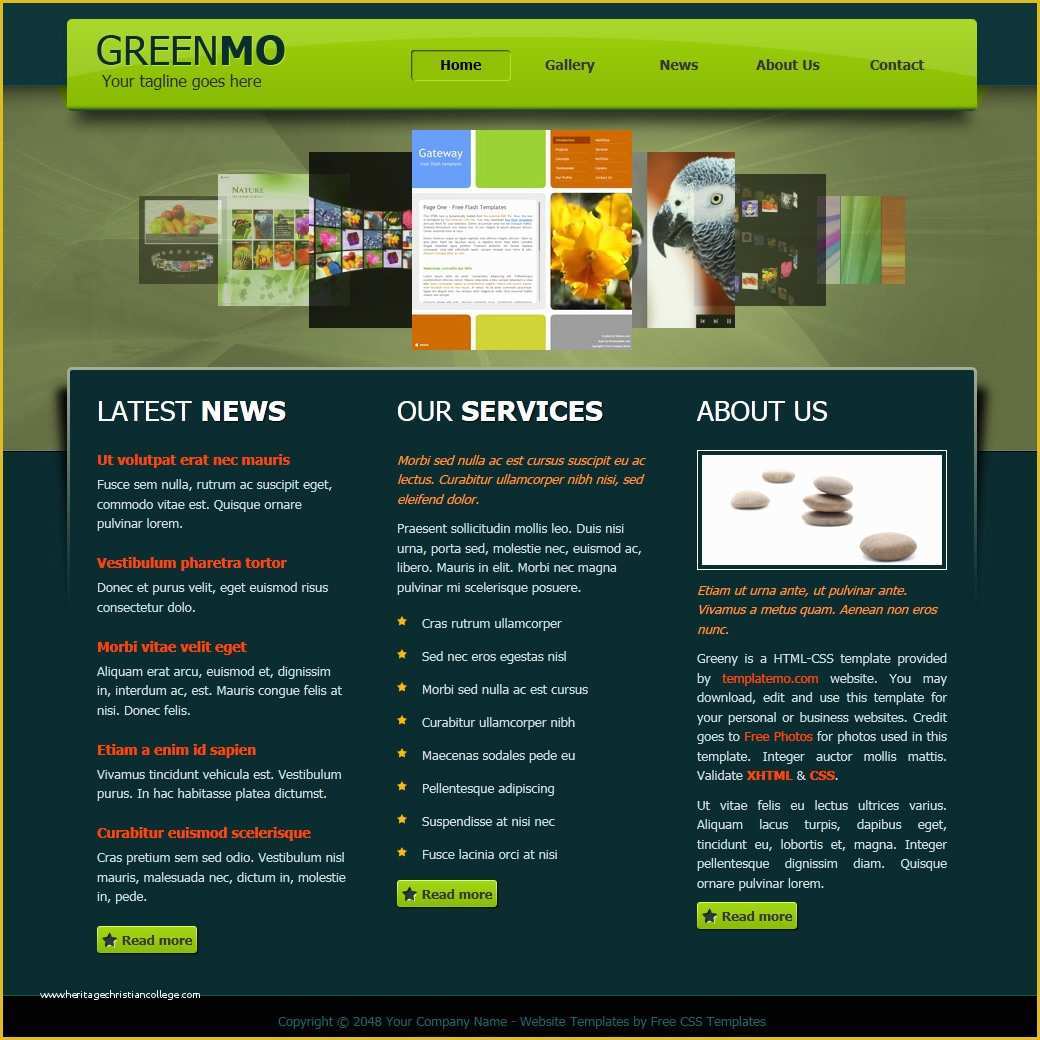 Free Css Templates Of 20 Free Green Css Templates Web3mantra