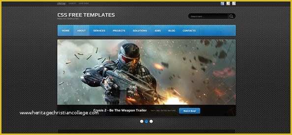 Free Css Templates Of Dark Free Css Template for Games and High Tech Free Css