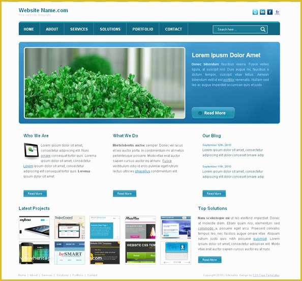 Free Css Templates Of Free Css Blue Template Free Css Templates