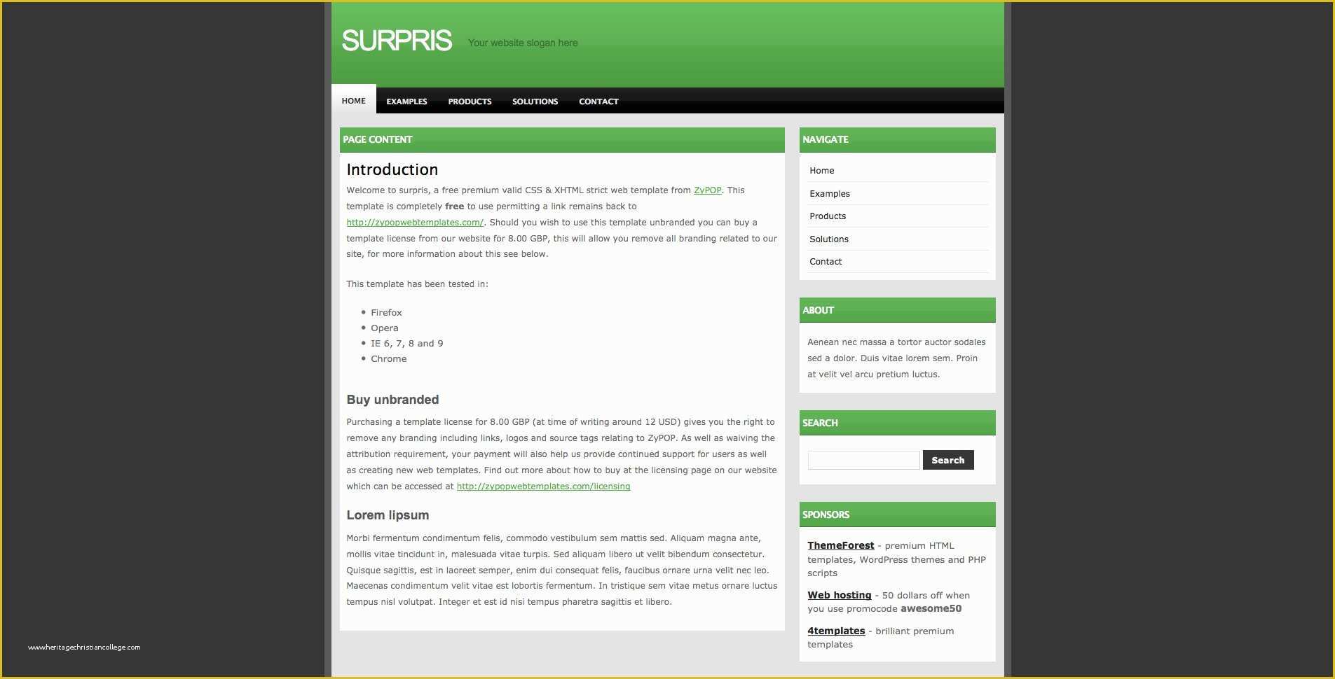 Free Css Templates Of Free Css Templates