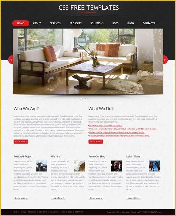 Free Css Website Templates Of Black and Red Free Css Template with Jquery Slider Free