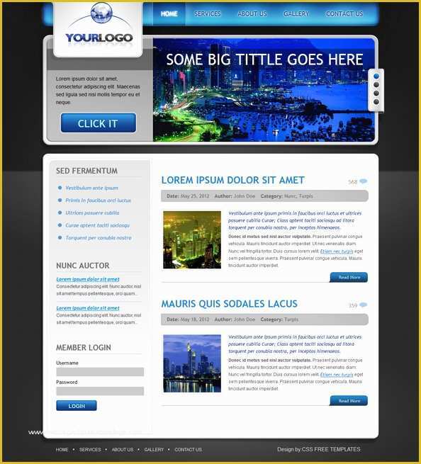 Free Css Website Templates Of Business Free Css Template with Jquery Slider Free Css