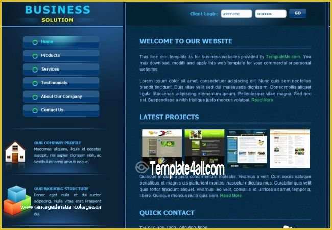 Free Css Website Templates Of Corporate Business Css Website Template Free Download