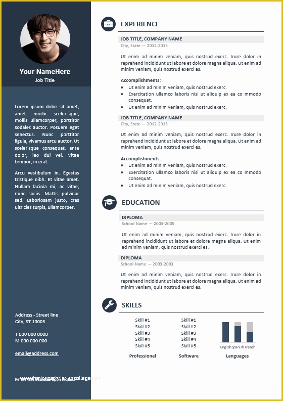 Free Curriculum Vitae Template Word Of orienta Free Professional Resume Cv Template