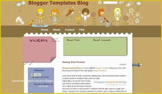 Free Cute Blogger Templates Of 10 Free Cute Kids Blogger Templates – Dobeweb