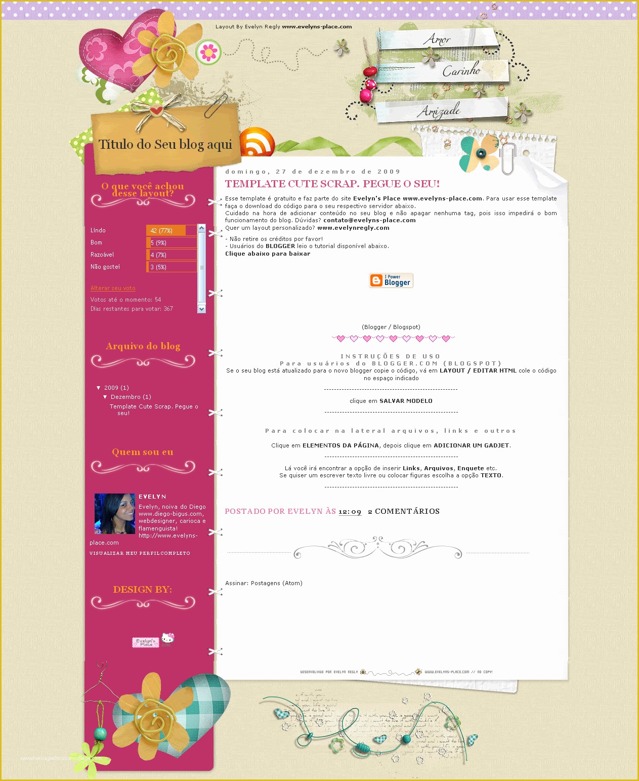 Free Cute Blogger Templates Of Cute Srap Free Layout Blogger by Evelynregly On Deviantart