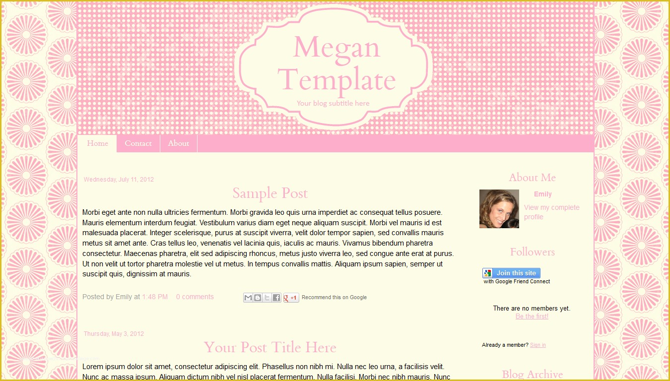 Free Cute Blogger Templates Of Free Blog Templates