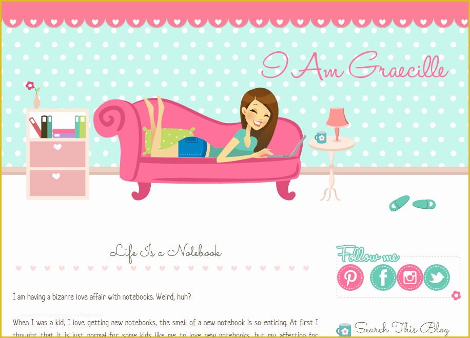 Free Cute Blogger Templates Of Graecille Personal Woman Blog Design