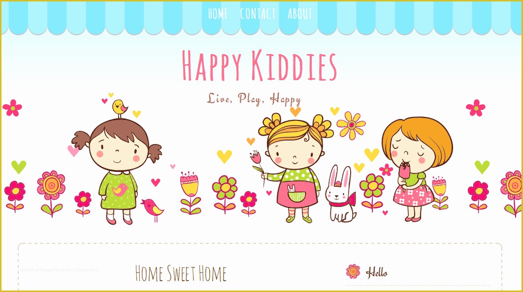 Free Cute Blogger Templates Of Happy Kid S Cute Template