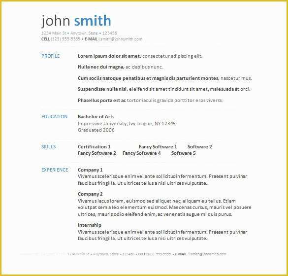 Free Cv Template Download Of 34 Microsoft Resume Templates Doc Pdf