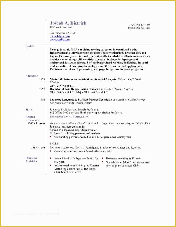 Free Cv Template Download Of 85 Free Resume Templates