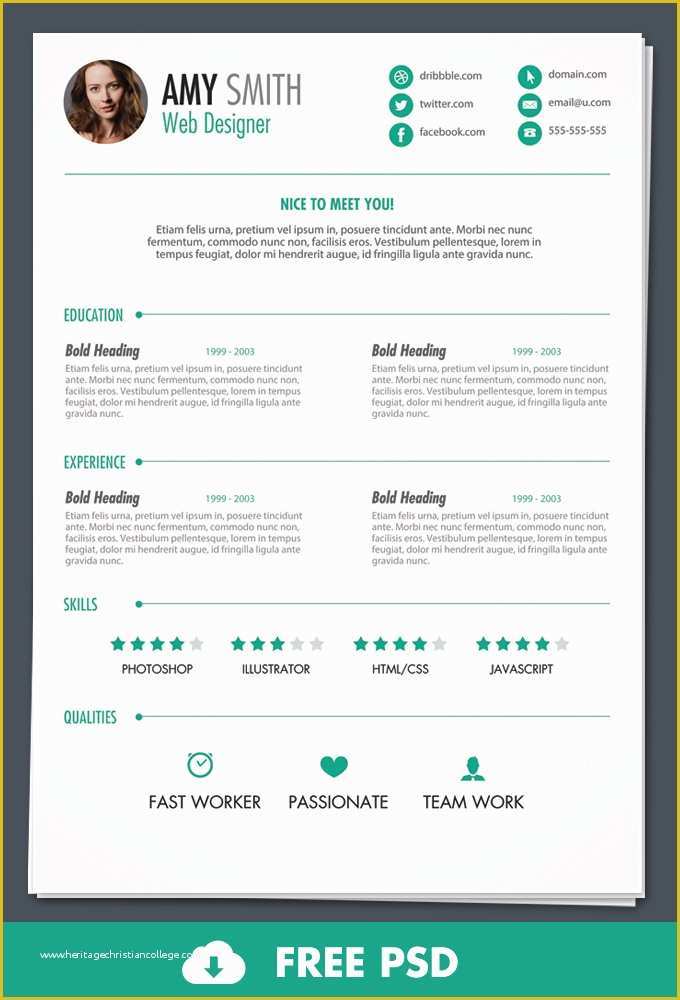 Free Cv Template Download Of Cv Templates Psd Free Resume Examples Cv Templates