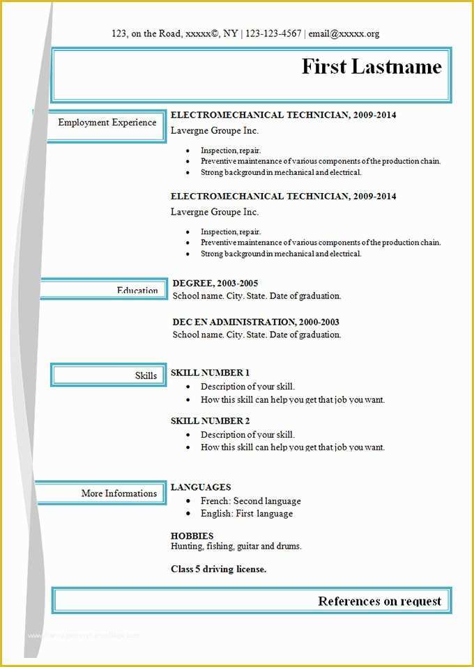 Free Cv Template Download Of Simple Resume Template 46 Free Samples Examples