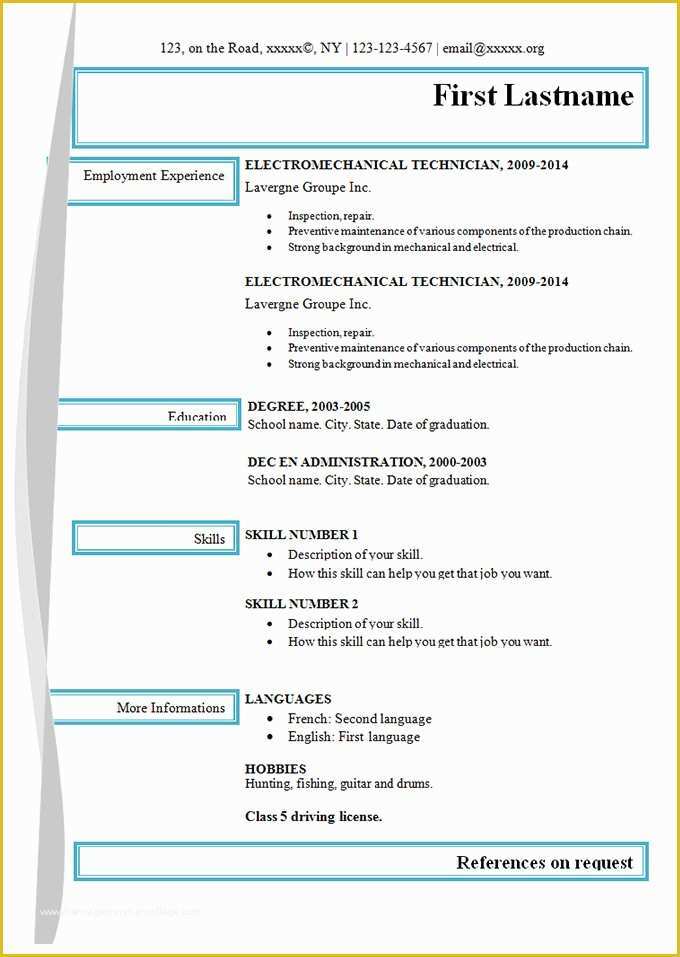 Free Cv Template Download Of Simple Resume Template 46 Free Samples Examples