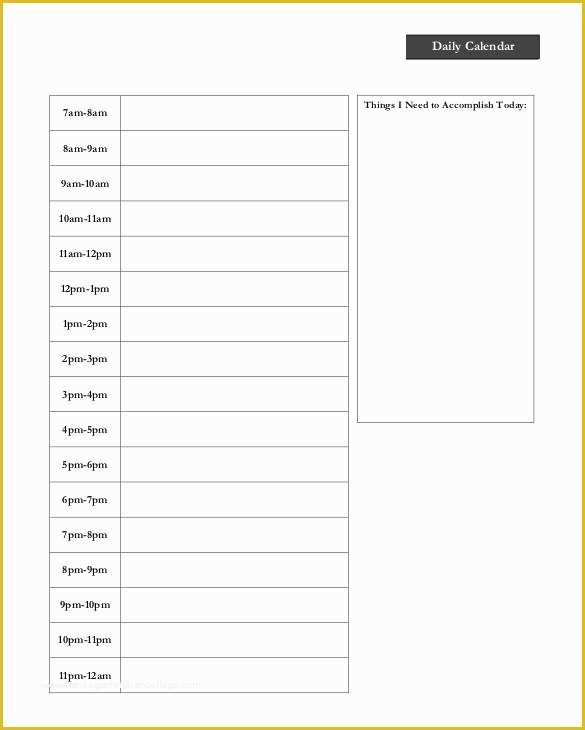 Free Daily Planner Template Of 29 Daily Planner Templates Pdf Doc