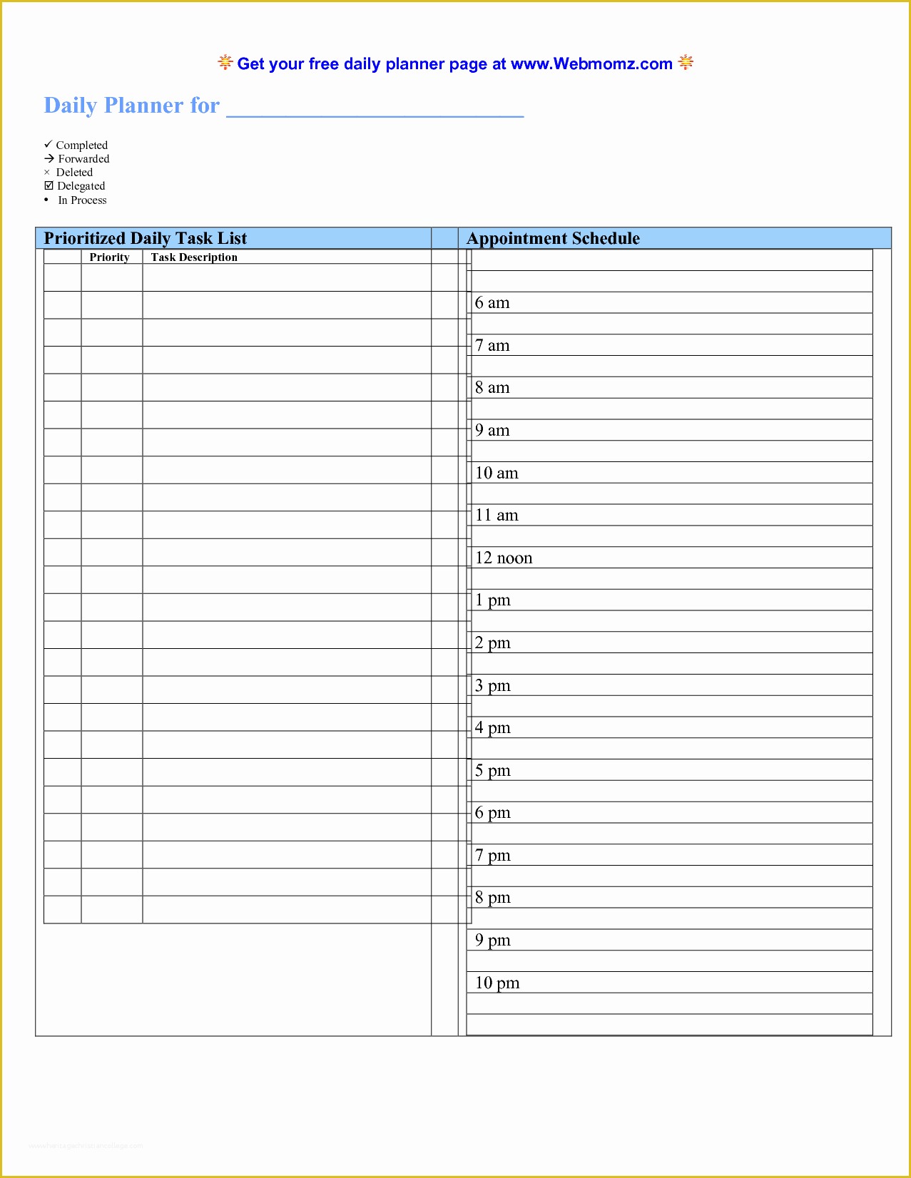 Free Daily Planner Template Of 3 Free Daily Planner
