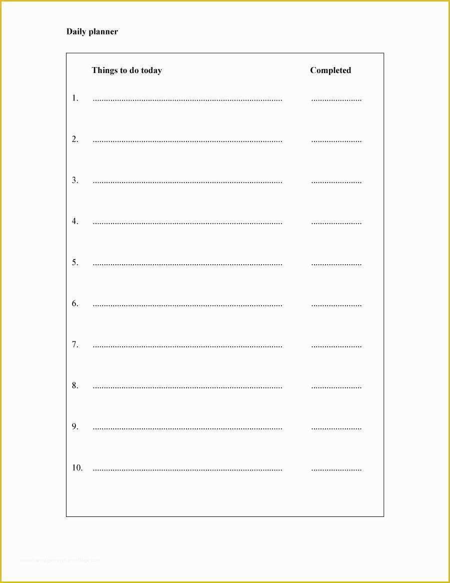 Free Daily Planner Template Of 40 Printable Daily Planner Templates Free Template Lab