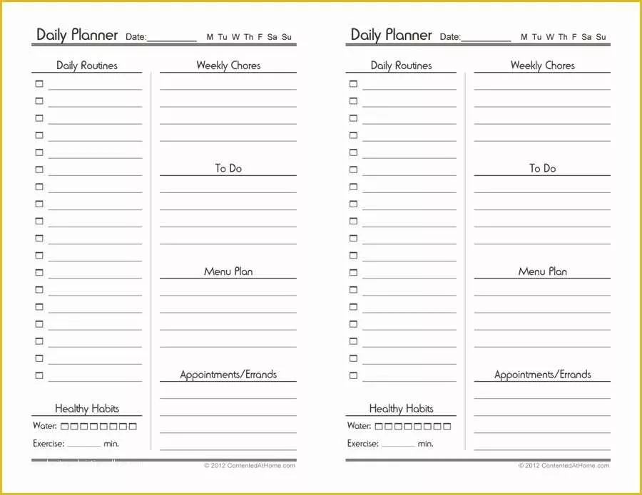 Free Daily Planner Template Of 40 Printable Daily Planner Templates Free Template Lab