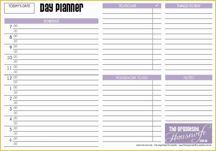 Free Daily Planner Template Of 46 Of the Best Printable Daily Planner Templates