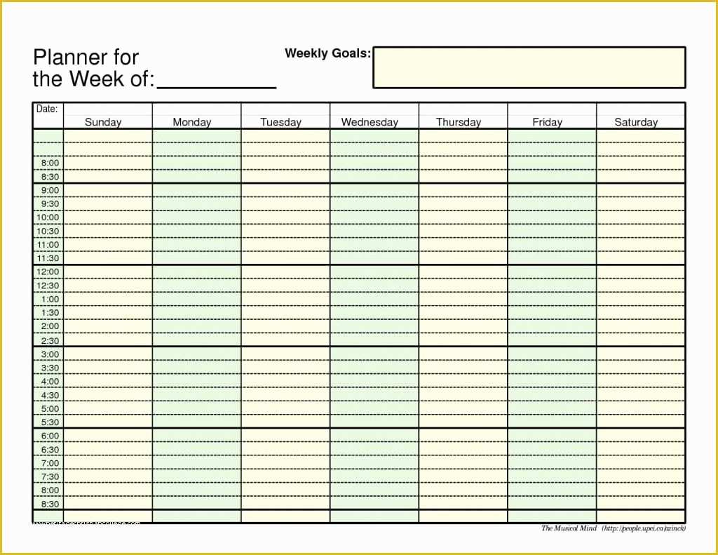 Free Daily Planner Template Of 7 Free Weekly Planner Templates Excel Pdf formats