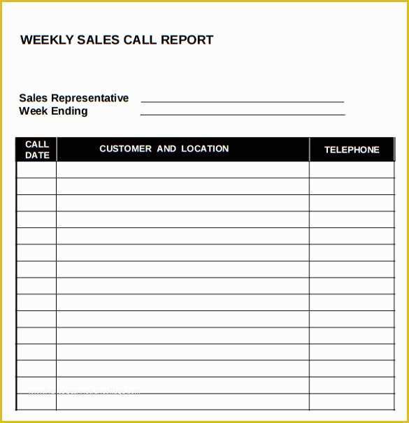 Free Daily Sales Report Template Of 14 Sales Call Report Samples