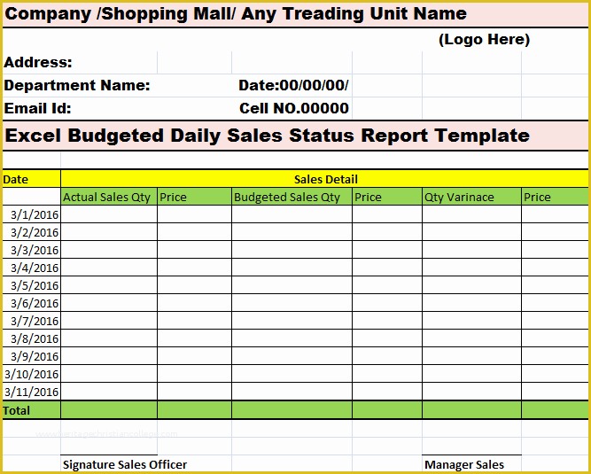 Free Daily Sales Report Template Of Daily Expense Report Excel Template 10 Daily Report