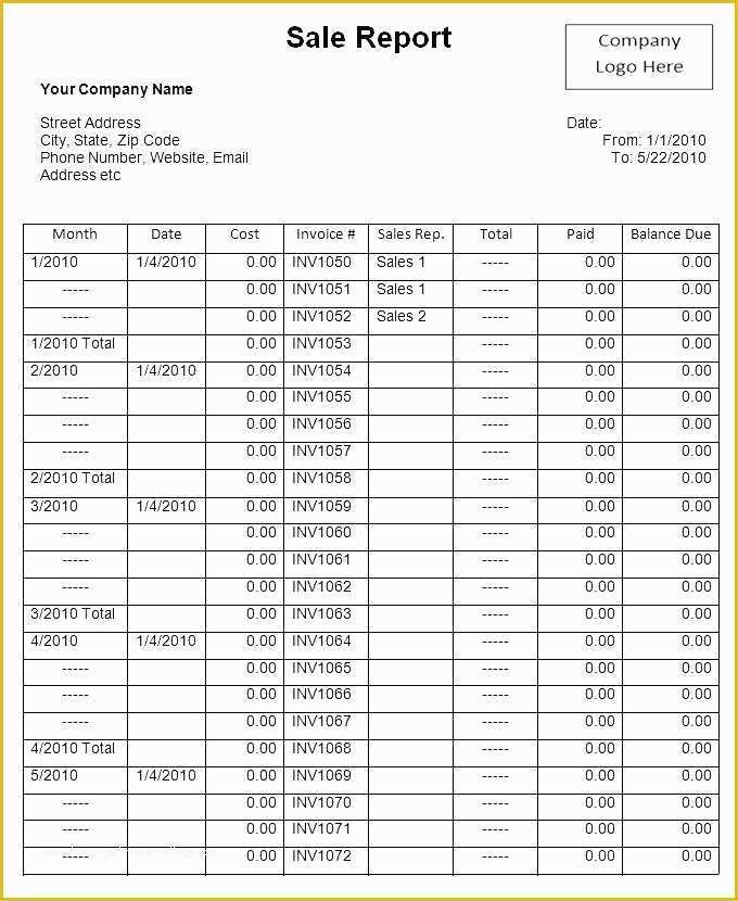 Free Daily Sales Report Template Of Daily Market Visit Report format Excel Sales Visits