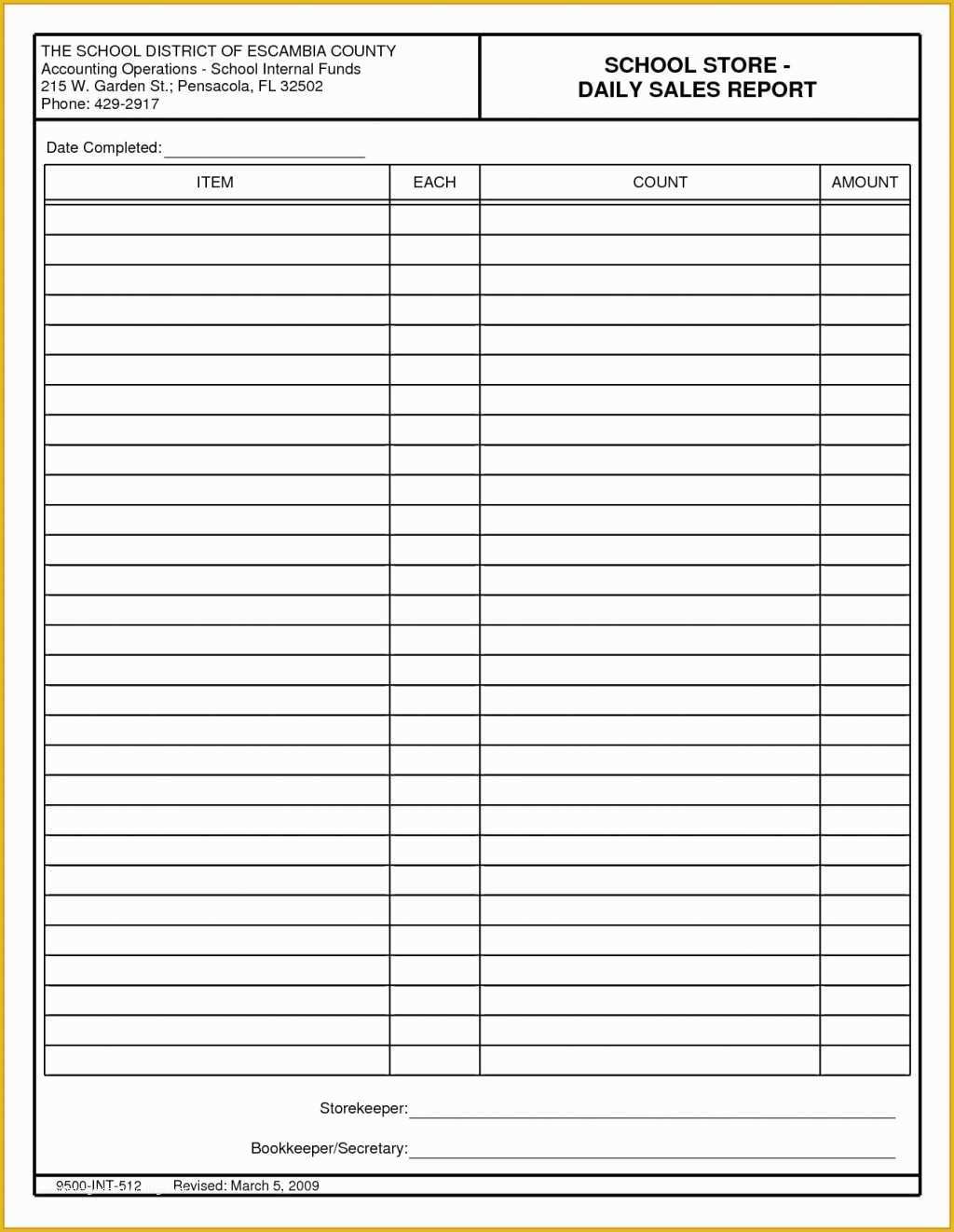 Free Daily Sales Report Template Of Daily Sales Report Template Restaurant format In Excel