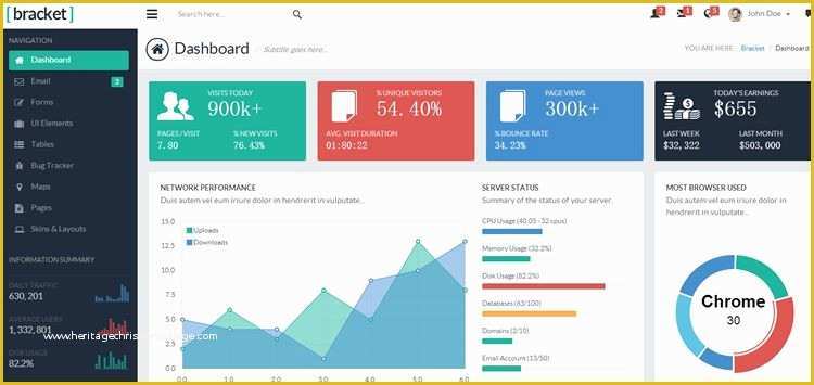 Free Dashboard Templates Of 20 Free Bootstrap Admin & Dashboard Templates