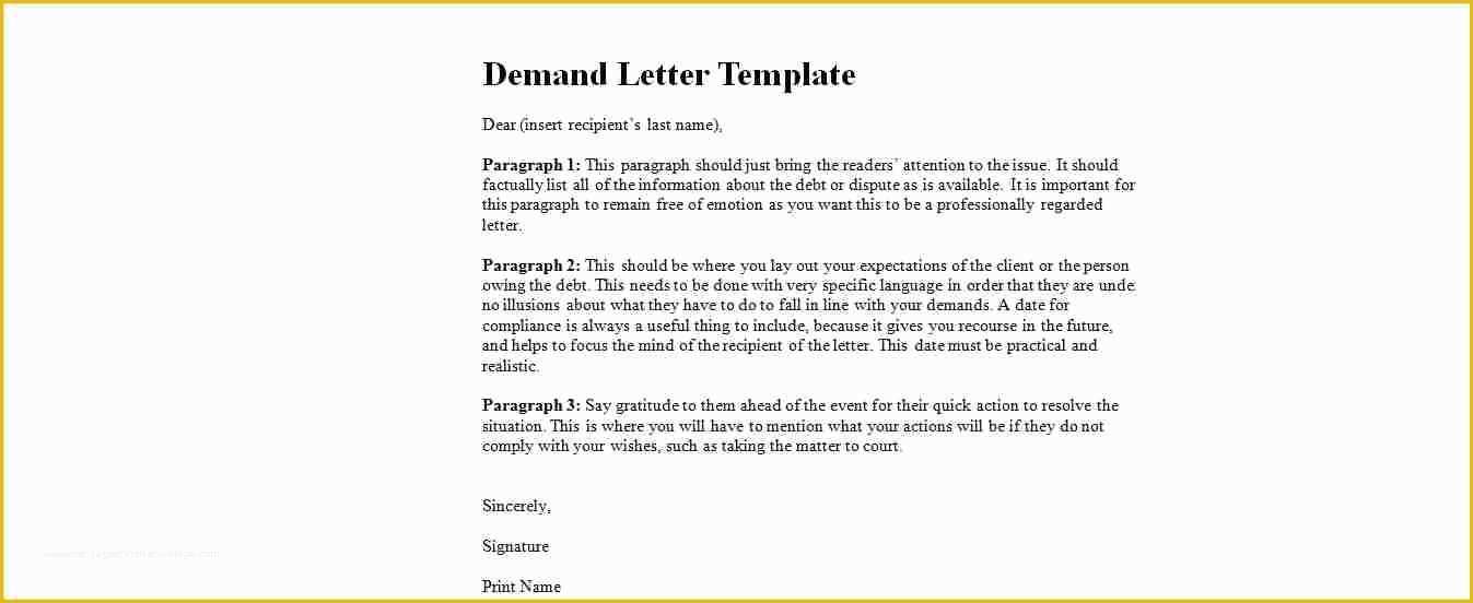 Free Demand Letter Template Of 11 Demand Letter Template Bud Template Letter