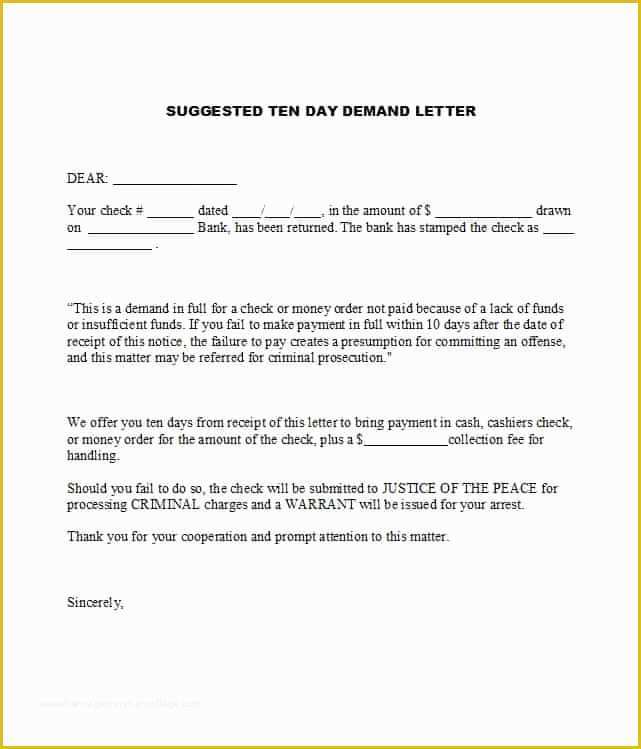 Free Demand Letter Template Of 40 Best Demand Letter Templates Free Samples Template Lab