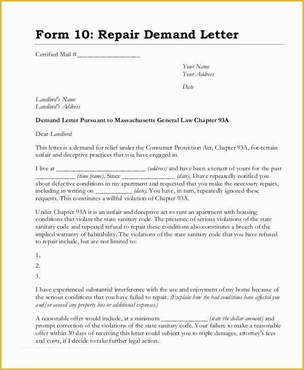 Free Demand Letter Template Of Demand Letter Sample 14 Pdf Word Download Documents