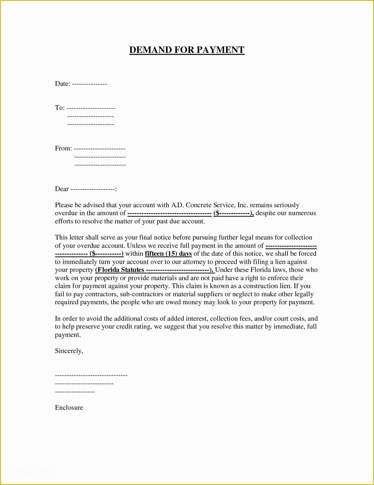 Free Demand Letter Template Of Demand Letter Template for Money Owed Samples
