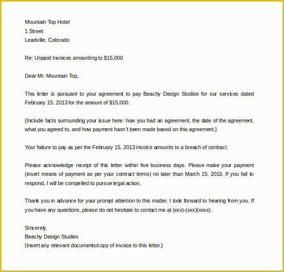 Free Demand Letter Template Of Demand Letter Templates 11 Free Word Pdf Google Docs