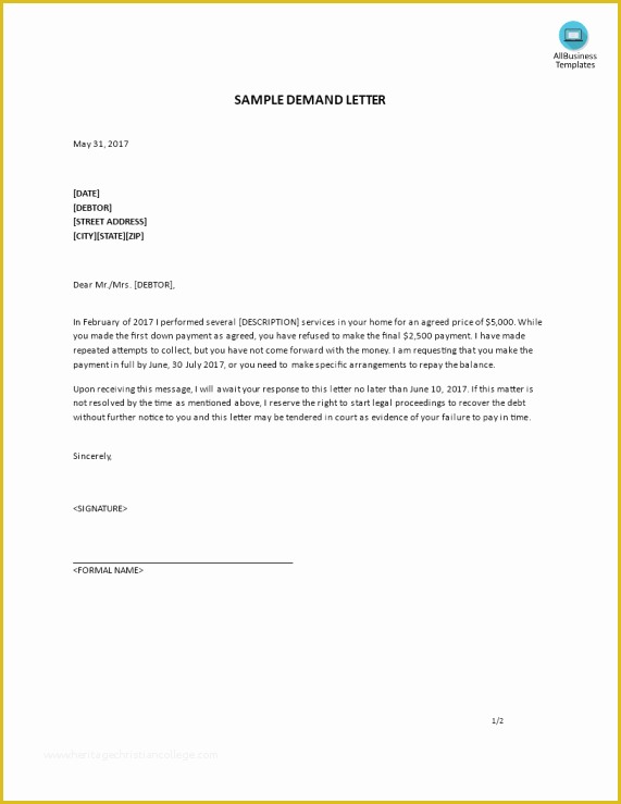 Free Demand Letter Template Of How to Write A Demand Letter
