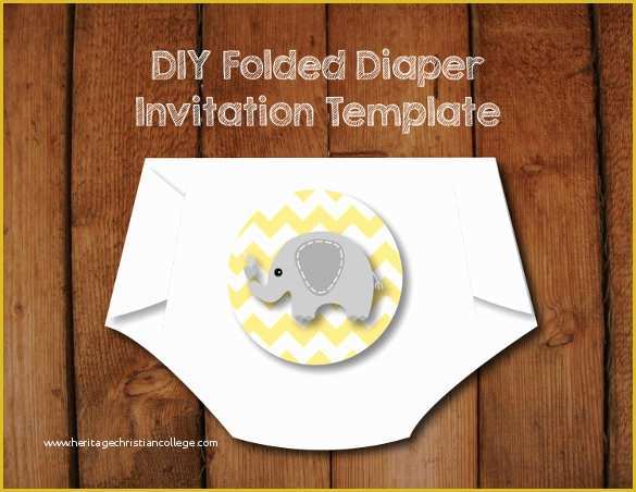 Free Diaper Shower Invitations Templates Of 10 Diaper Invitation Templates Free Sample Example