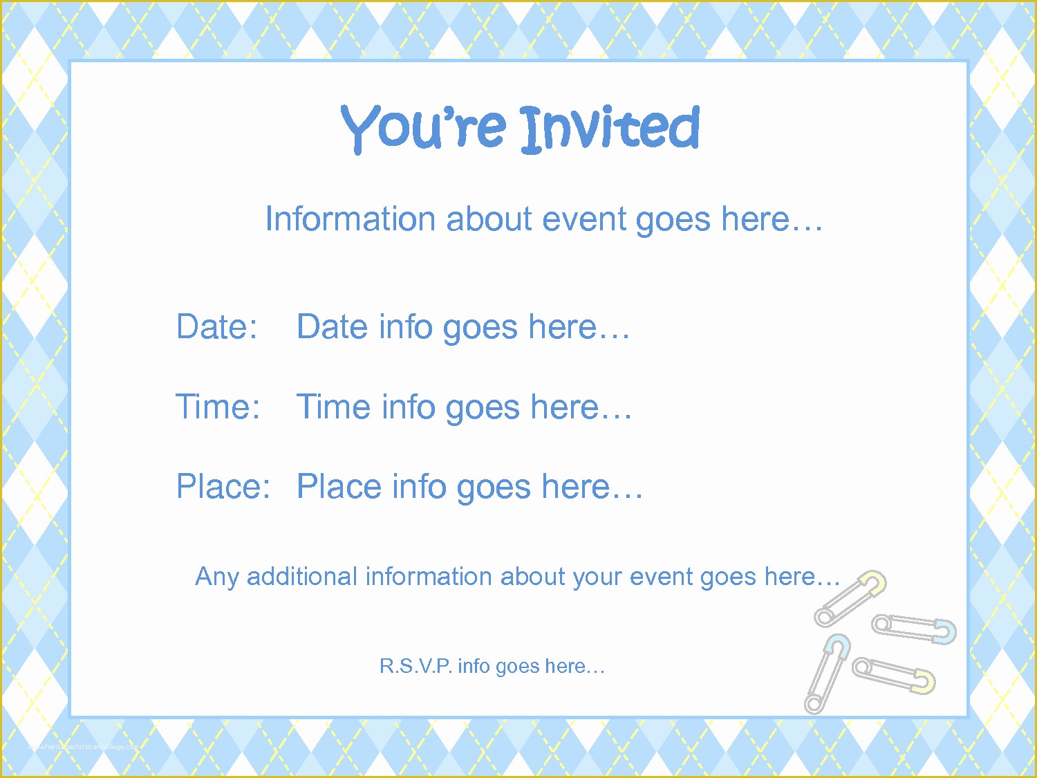 Free Diaper Shower Invitations Templates Of Baby Shower Invitations Template