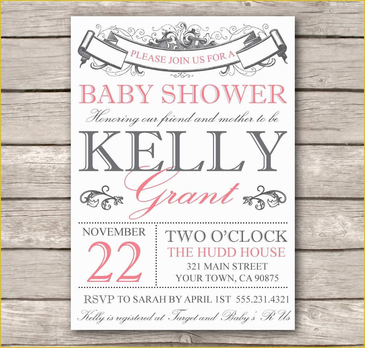 Free Diaper Shower Invitations Templates Of Bridal Shower Invitation or Baby Shower Invitation by