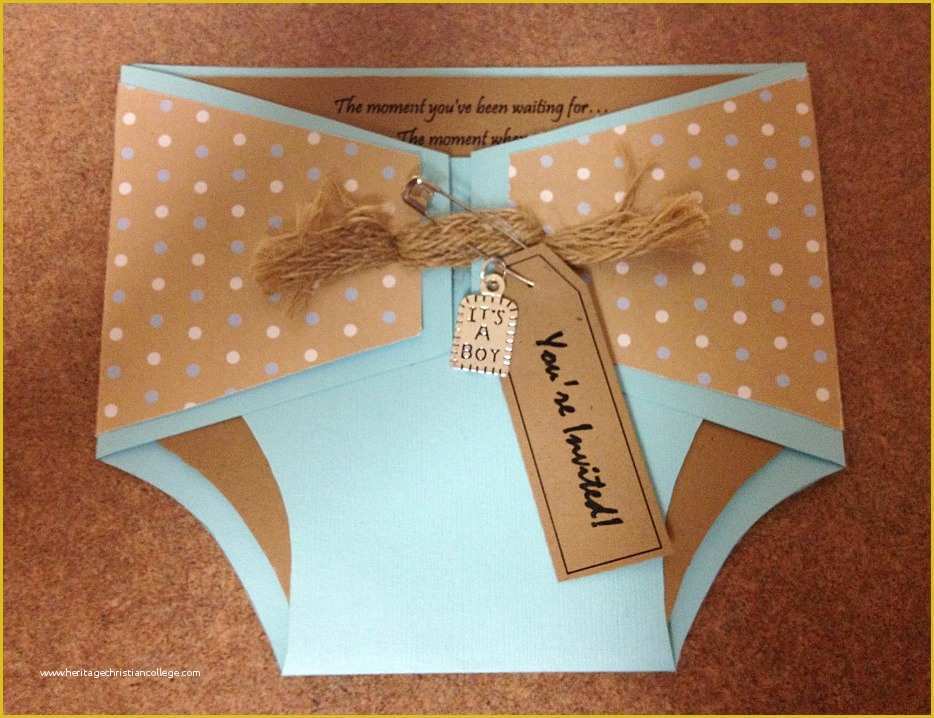 Free Diaper Shower Invitations Templates Of Diaper Shaped Baby Shower Invitations