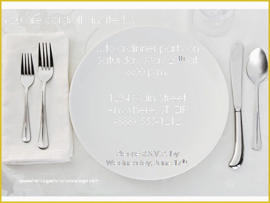 Free Dinner Invitation Template Of Dinner Party Invitations Templates